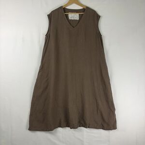 NotPerfectLinen chocolate midi dress